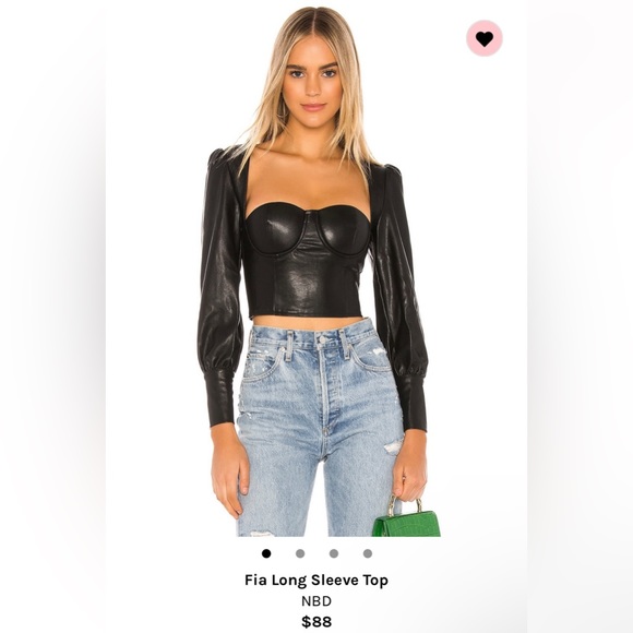 REVOLVE LEATHER TOP - Picture 1 of 2